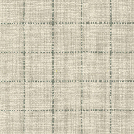 Highlander Window Pewter Gray Cotton Fabric - Pewter Gray Windowpane Plaid, 54" Width (By The Yard)