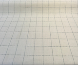 Highlander Window Pewter Gray Cotton Fabric - Pewter Gray Windowpane Plaid, 54" Width (By The Yard)