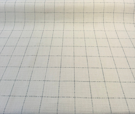 Highlander Window Pewter Gray Cotton Fabric - Pewter Gray Windowpane Plaid, 54" Width (By The Yard)