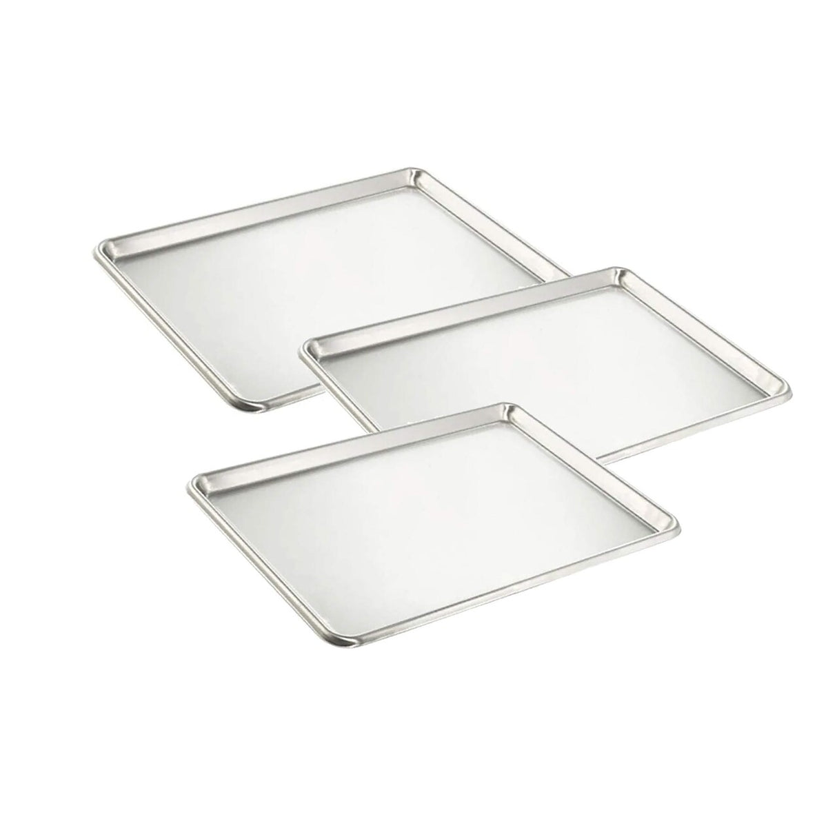 22" x 16" Two Thirds Size Sheet Pan 20 Gauge Stainless Steel Open Bead Edge