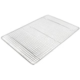 Rectangular Chrome Wire Cooling Rack for Bun Pans 12 x 16.5 Inches