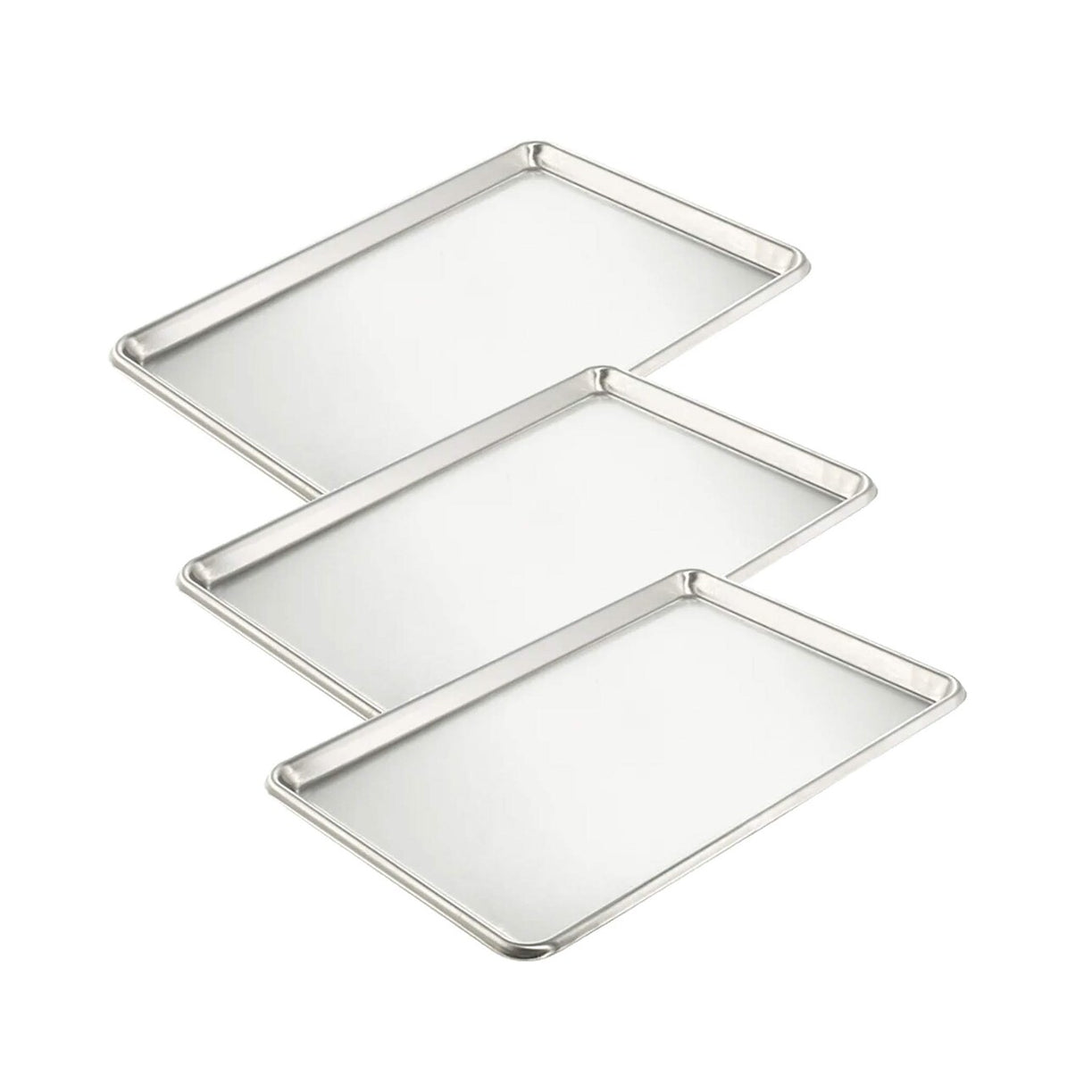 13" x 18" Full Size Sheet Pan 20 Gauge 18/8 Stainless Steel Open Bead Design