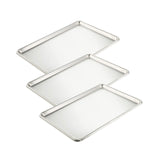 13" x 18" Full Size Sheet Pan 20 Gauge 18/8 Stainless Steel Open Bead Design