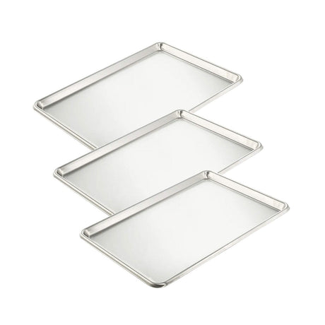13" x 18" Full Size Sheet Pan 20 Gauge 18/8 Stainless Steel Open Bead Design