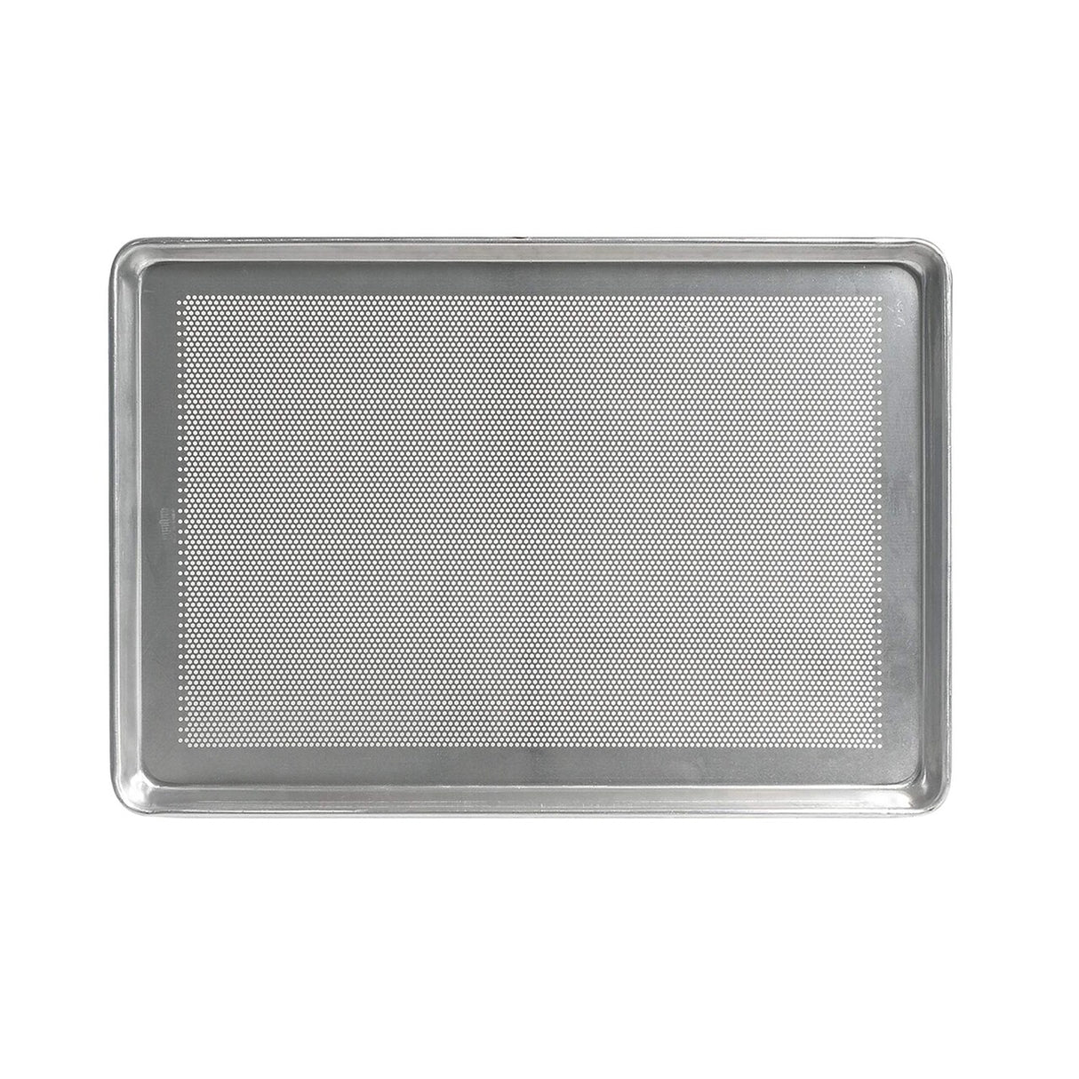 26" x 18" Full Size Perforated Sheet Pan 18 Gauge 3003 Aluminum Galvanized Wire Rim