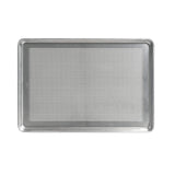 26" x 18" Full Size Perforated Sheet Pan 18 Gauge 3003 Aluminum Galvanized Wire Rim