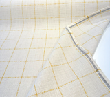 Highlander Window Golden Rod Cotton Upholstery Fabric - Golden Rod Windowpane Plaid, 54" Width (1 Yard)