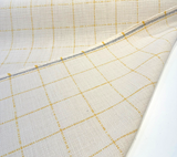 Highlander Window Golden Rod Cotton Upholstery Fabric - Golden Rod Windowpane Plaid, 54" Width (1 Yard)