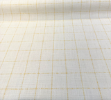 Highlander Window Golden Rod Cotton Upholstery Fabric - Golden Rod Windowpane Plaid, 54" Width (1 Yard)