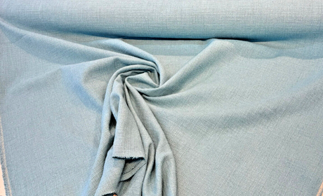 Protege Boca Raton Blue Linen Cotton Slub Texture Upholstery Fabric - Blue Slub Texture, 54" Width (1 Yard)