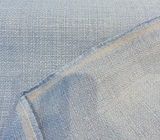 Protege Wedgewood Blue Linen Cotton Slub Texture Linen Cotton Fabric - Wedgewood Blue Slub Texture, 54" Width (1 Yard)
