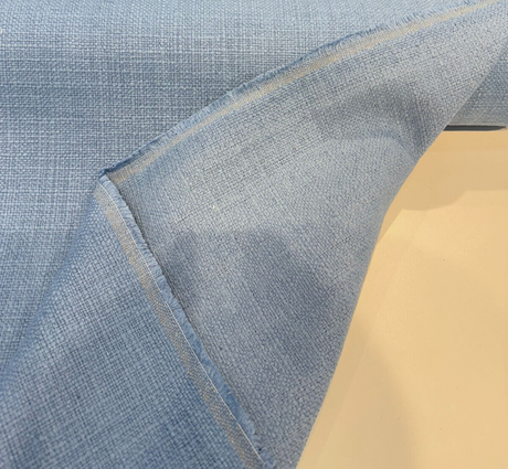 Protege Wedgewood Blue Linen Cotton Slub Texture Linen Cotton Fabric - Wedgewood Blue Slub Texture, 54" Width (1 Yard)