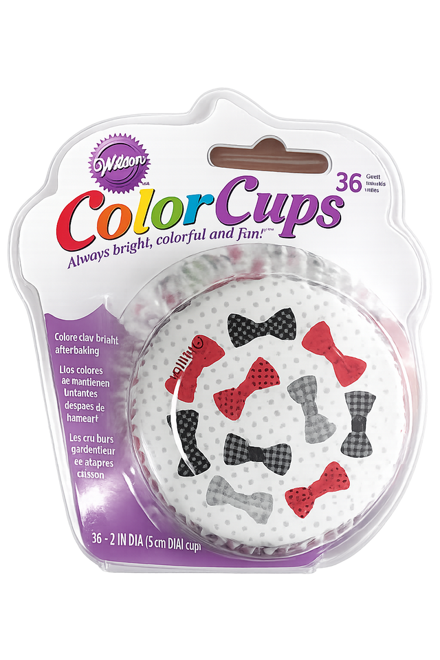 Wilton Bow Tie Color Cups Cupcake Liners, 36-Count