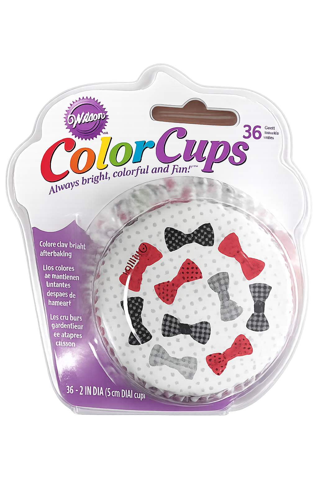 Wilton Bow Tie Color Cups Cupcake Liners, 36-Count