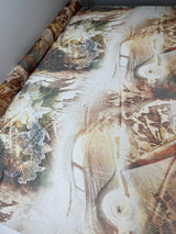 Silk Chiffon Printed Brown Beige
