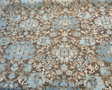 Swavelle Pardesh Chenille Fabric - Vintage Seafoam Brown Distressed Medallion, 58.25" Width (1 Yard)