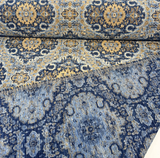 Swavelle Munsee Chenille Fabric - Royal Blue Damask, 54" Width (1 Yard)