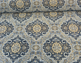 Swavelle Munsee Chenille Fabric - Royal Blue Damask, 54" Width (1 Yard)