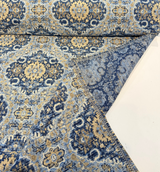 Swavelle Munsee Chenille Fabric - Royal Blue Damask, 54" Width (1 Yard)