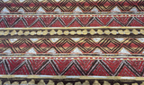 Swavelle Tribal Nunatak Mahogany Chenille Fabric - Mahogany Tribal Geometric Pattern, 57" Width (1 Yard)