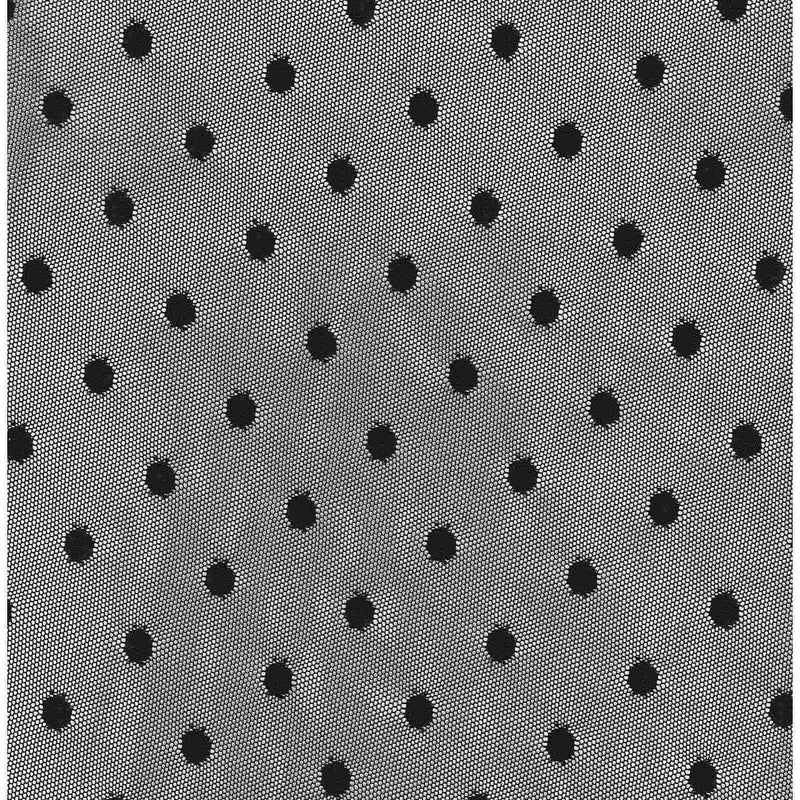 1 Yard Nylon Spandex Polka Dot Lace Mesh Fabric Solid Lightweight Soft Stretch 58/60" Width