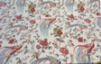 Waverly Olana Petal Paradise Birds Cotton Fabric - Paradise Birds, Coral Red, Golden Mustard, Soft Blue, 54" Width (By The Yard)