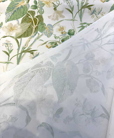 Your Grace Cotton Fabric - Buttercream Floral Print, 54" Width (1 Yard)