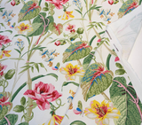 Your Grace Spring Cotton Fabric - Floral Botanical Print, Creamy White, 54" Width (1 Yard)