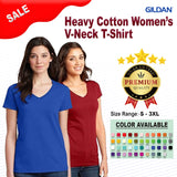 Gildan® Heavy Cotton Women’s V-Neck Short Sleeve T-Shirt
