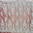 Beaded Corded Bridal Lace Fabric
