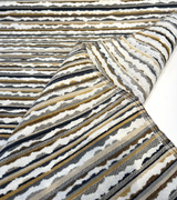 Space Walk Earth Chenille Upholstery Fabric - Earth Tone Abstract Stripes, 56" Width (1 Yard)