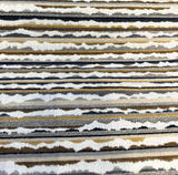 Space Walk Earth Chenille Upholstery Fabric - Earth Tone Abstract Stripes, 56" Width (1 Yard)