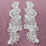 Floral Lace Applique on Organza