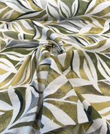 Swavelle Isleta Jacquard Upholstery Fabric - Leaf Green Abstract Leaf Pattern, 59" Width (1 Yard)