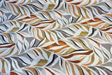 Swavelle Isleta Leaf Autumn Jacquard Upholstery Fabric - Burnt Orange, Rust, Taupe, Charcoal, Gold, Ivory Abstract Leaf Pattern, 59" Width (1 Yard)