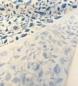 Waverly Summer Isles Cotton Fabric - Sky Blue Floral Bird, 54" Width (1 Yard)