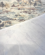 Waverly Imagery Quarry 100 Percent Cotton Fabric - Watercolor Scenic Toile, Misty Blue/Taupe/Stone Gray/Ivory/Warm Beige, 54" Width (1 Yard)