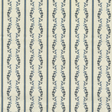 Waverly Regency Stripe Blue Caspian Vine 100% Cotton Fabric - Blue Vertical Stripe Vine Pattern, 57" Width (1 Yard)