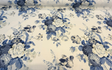 Waverly Nora Chambray Blue Linen Rayon Fabric - Blue Floral, 54" Width (1 Yard)