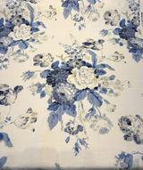 Waverly Nora Chambray Blue Linen Rayon Fabric - Blue Floral, 54" Width (1 Yard)