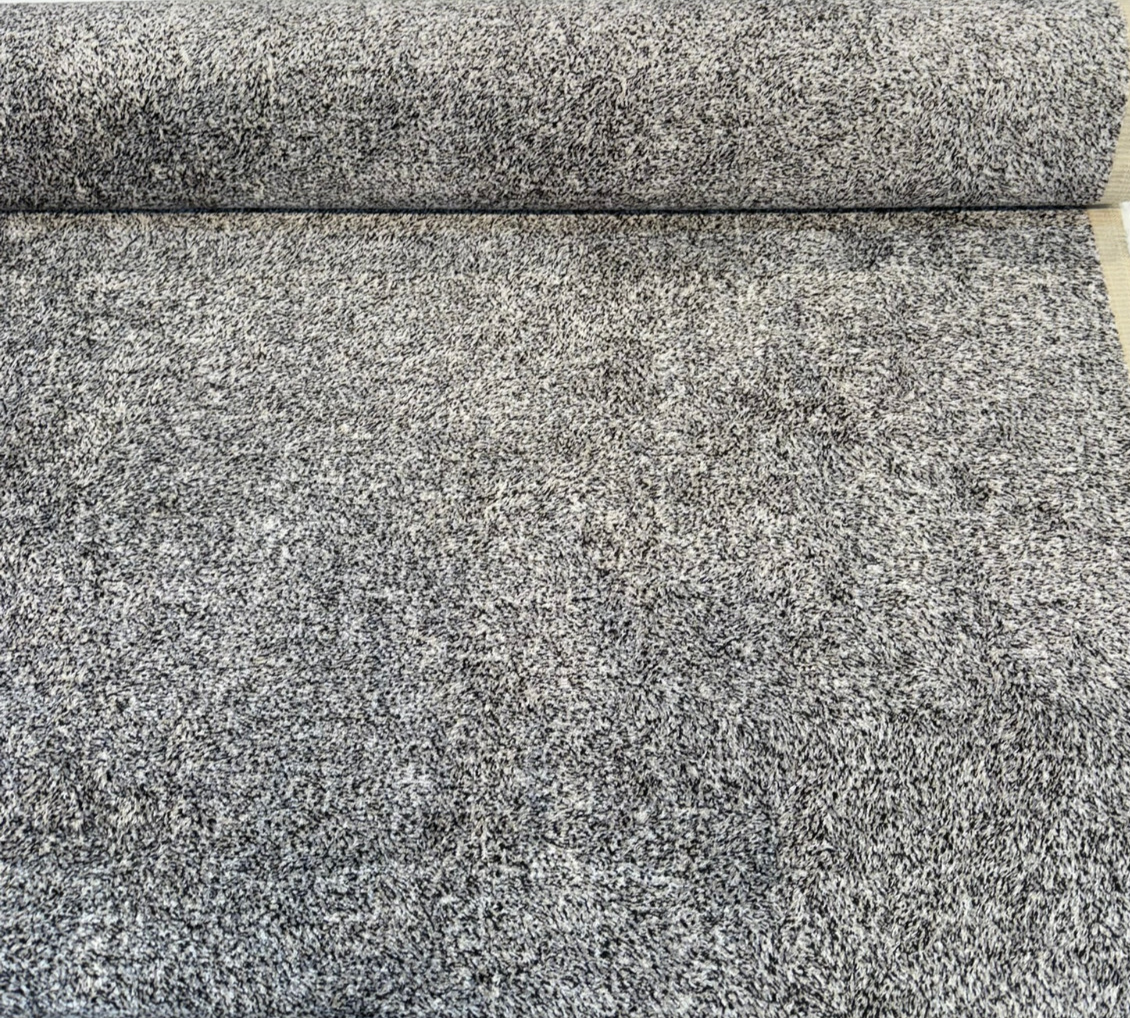 Thinking Differently Jasper Latex Backed Swavelle Upholstery Fabric - Salt-And-Pepper Boucle Texture, 56" Width (1 Yard)