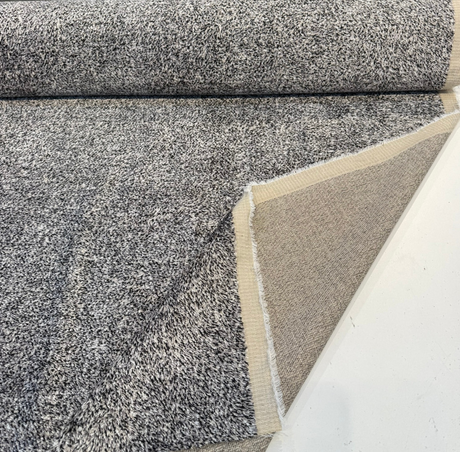Thinking Differently Jasper Latex Backed Swavelle Upholstery Fabric - Salt-And-Pepper Boucle Texture, 56" Width (1 Yard)
