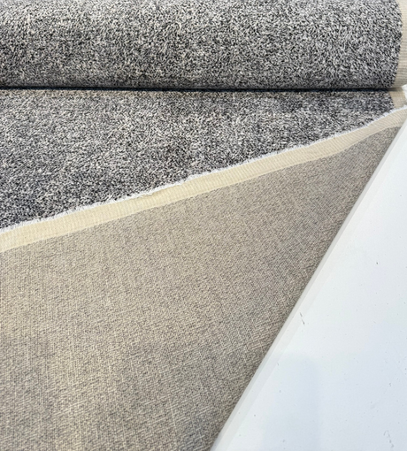 Thinking Differently Jasper Latex Backed Swavelle Upholstery Fabric - Salt-And-Pepper Boucle Texture, 56" Width (1 Yard)