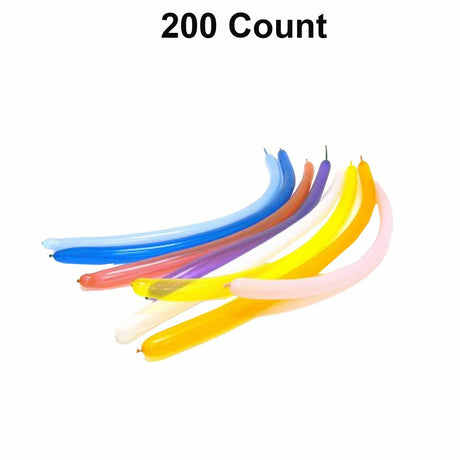 Deluxe Assorted Solid Color Sculpture Balloons 60 Inch