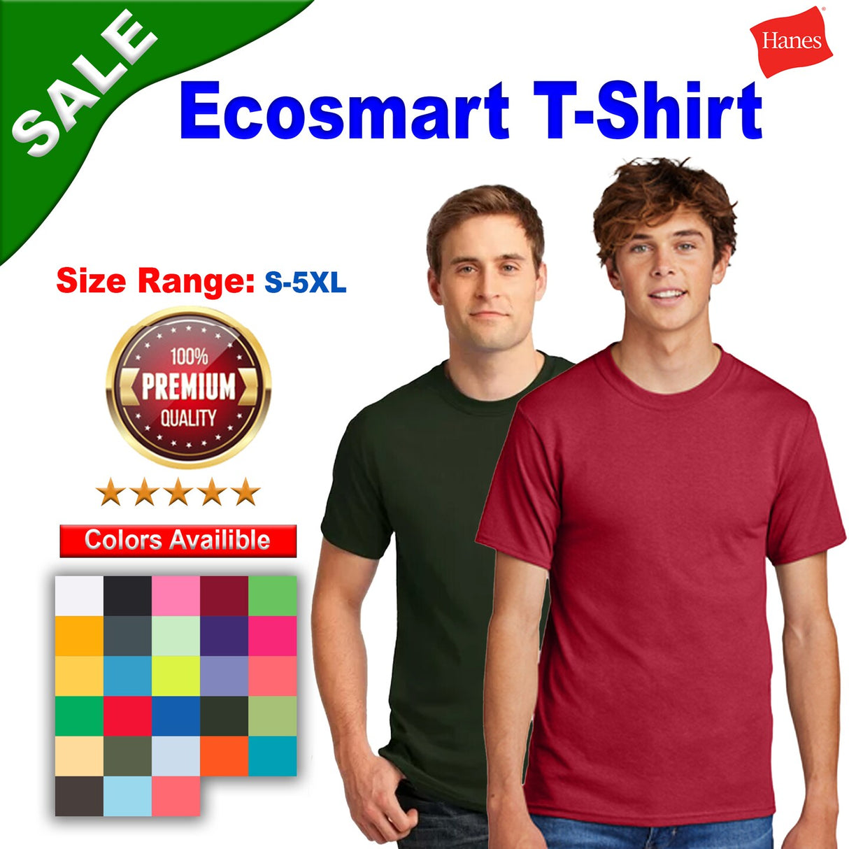 Hanes® Ecosmart Crewneck Short Sleeve T-Shirt