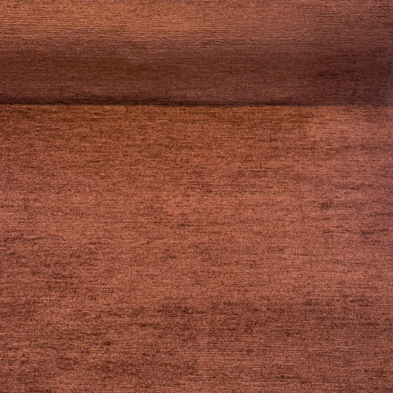 Upholstery Cuddle Brown Brick Soft Chenille Chenille Fabric - Brown Brick, 54" Width (By The Yard)