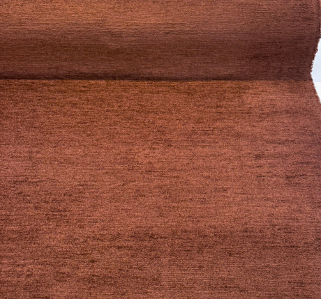 Upholstery Cuddle Brown Brick Soft Chenille Chenille Fabric - Brown Brick, 54" Width (By The Yard)