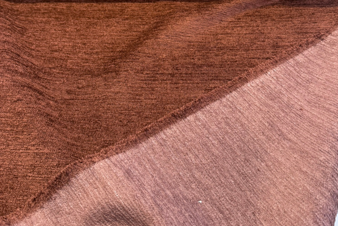 Upholstery Cuddle Brown Brick Soft Chenille Chenille Fabric - Brown Brick, 54" Width (By The Yard)