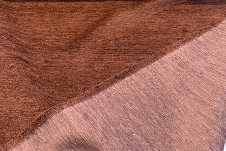 Upholstery Cuddle Brown Brick Soft Chenille Chenille Fabric - Brown Brick, 54" Width (By The Yard)