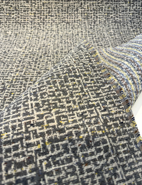Highlander Greystone Acrylic Fabric - Greystone And Cream Tweed, 54" Width (1 Yard)